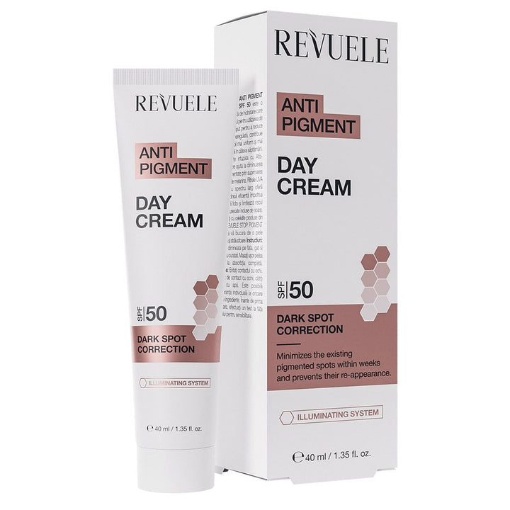 Revuele SPF 50 Anti Pigment Day Cream - 40ml | ريفويل كريم واقي شمسي مضاد للتصبغات spf50 - 40 مل