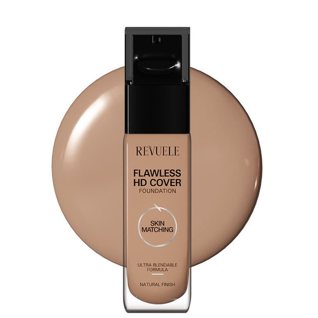 Revuele Flawless Hd Cover Foundation - 33ml | ريفويل كريم أساس بتغطية عالية - 33 مل