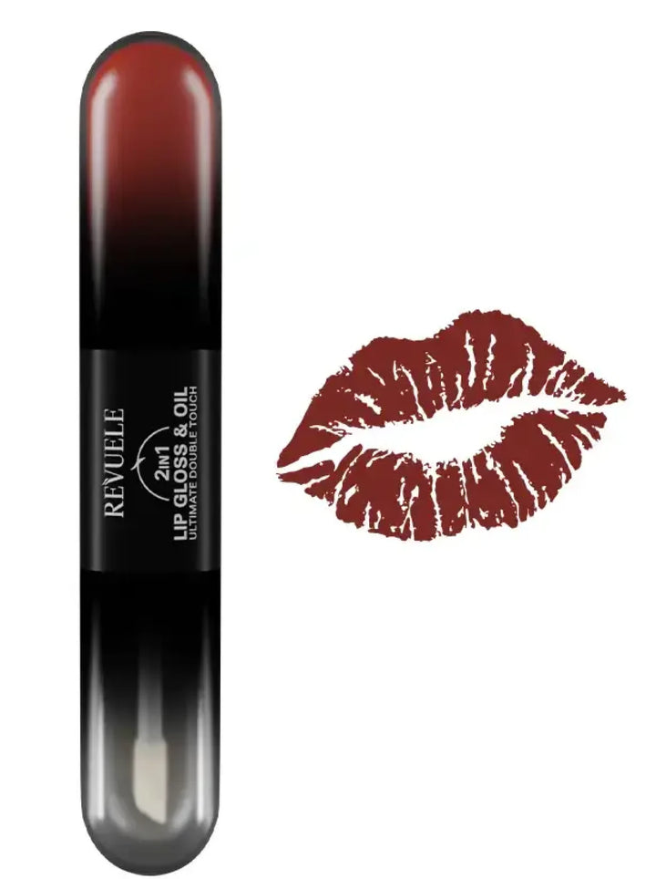Revuele Lip Gloss & Oil 2in1 Ultimate Double Touch - 7ml | ريفويل غلوس للشفاه و زيت 2 في 1 - 7 مل