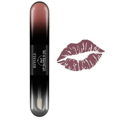 Revuele Lip Gloss & Oil 2in1 Ultimate Double Touch - 7ml | ريفويل غلوس للشفاه و زيت 2 في 1 - 7 مل
