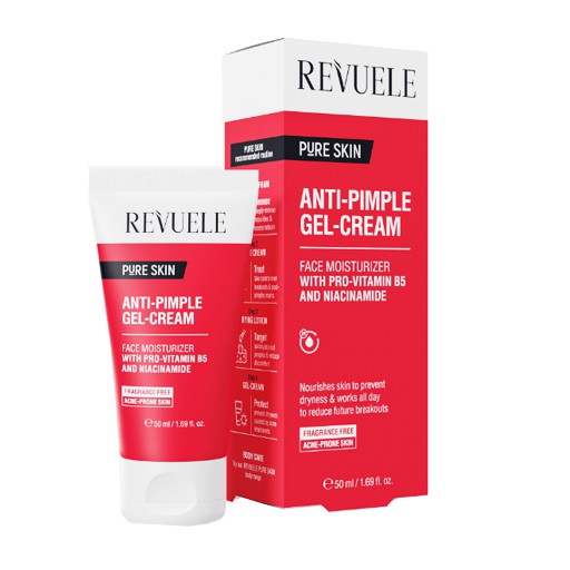 Revuele Anti-pimple Moisturizer Gel-Cream - 50ml | ريفويل كريم جل مرطب للبشرة المعرضة لحب الشباب - 50 مل