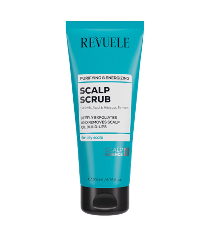 Revuele Scalp Scrub Salicylic Acid & Hibiscus Extract For Oily Scalp - 200ml | ريفويل مقشر لفروة الرأس بالساليسيليك اسيد و مستخلص الكركديه - 200 مل