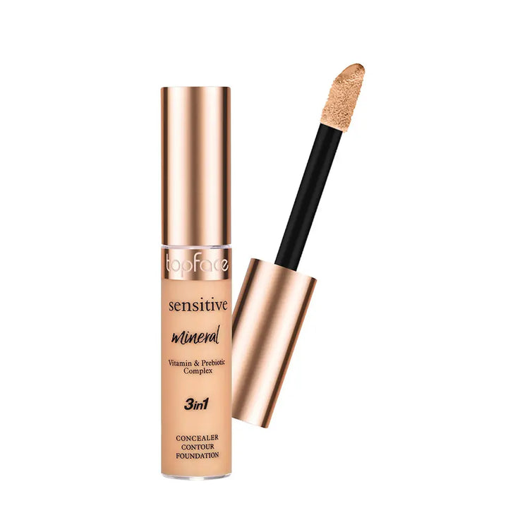 TopFace Sensitive Mineral 3in1 Concealer Contour Foundation -12ml | توب فيس كونسيلر 3 في 1 - 12 مل