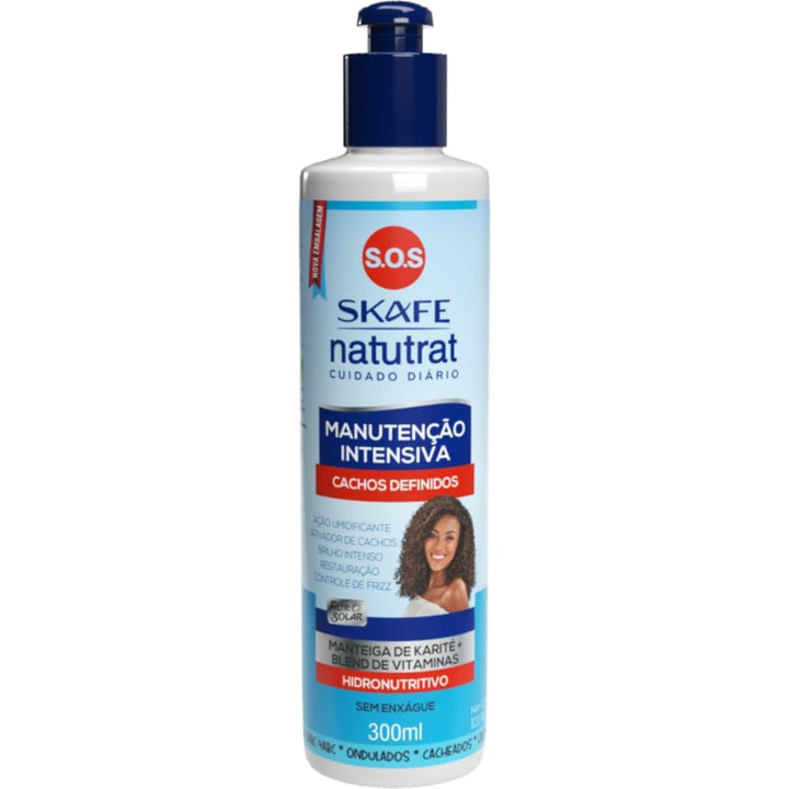 SKAFE  cream Intensive Maintenance Shea Butter + Vitamin Blend - 300ml | سكاف كريم للشعر المجعد بالكيراتين و زبدة الشيا - 300 مل