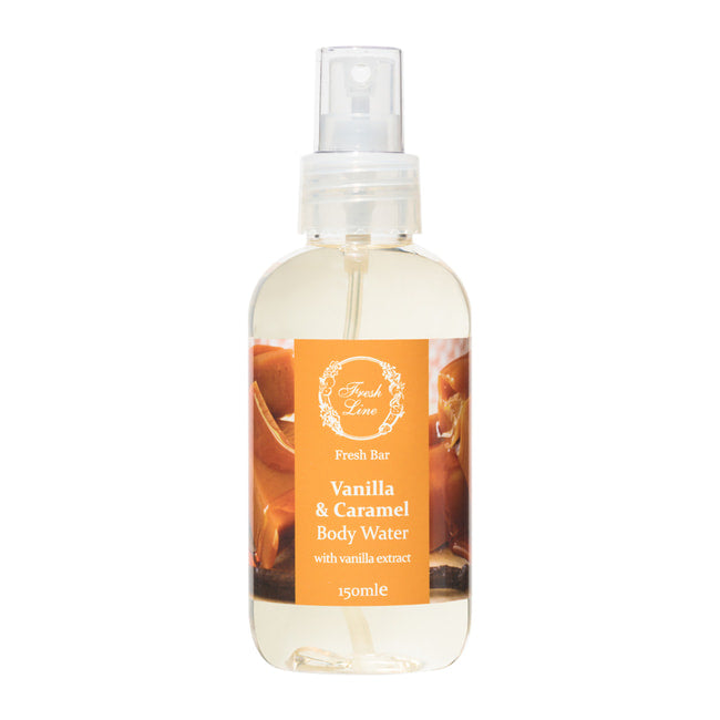 Fresh Line Vanilla & Caramel Body Water - 150 ml|فريش لاين  بخاخ  للجسم برائحة الفانيلا والكراميل-150 مل