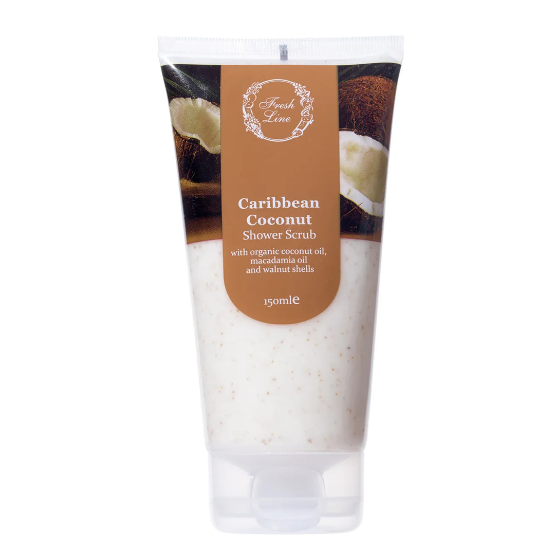 Fresh Line CARIBBEAN COCONUT Shower Scrub - 150 ml | فريش لاين سكراب للجسم بجوز الهند - 150 مل