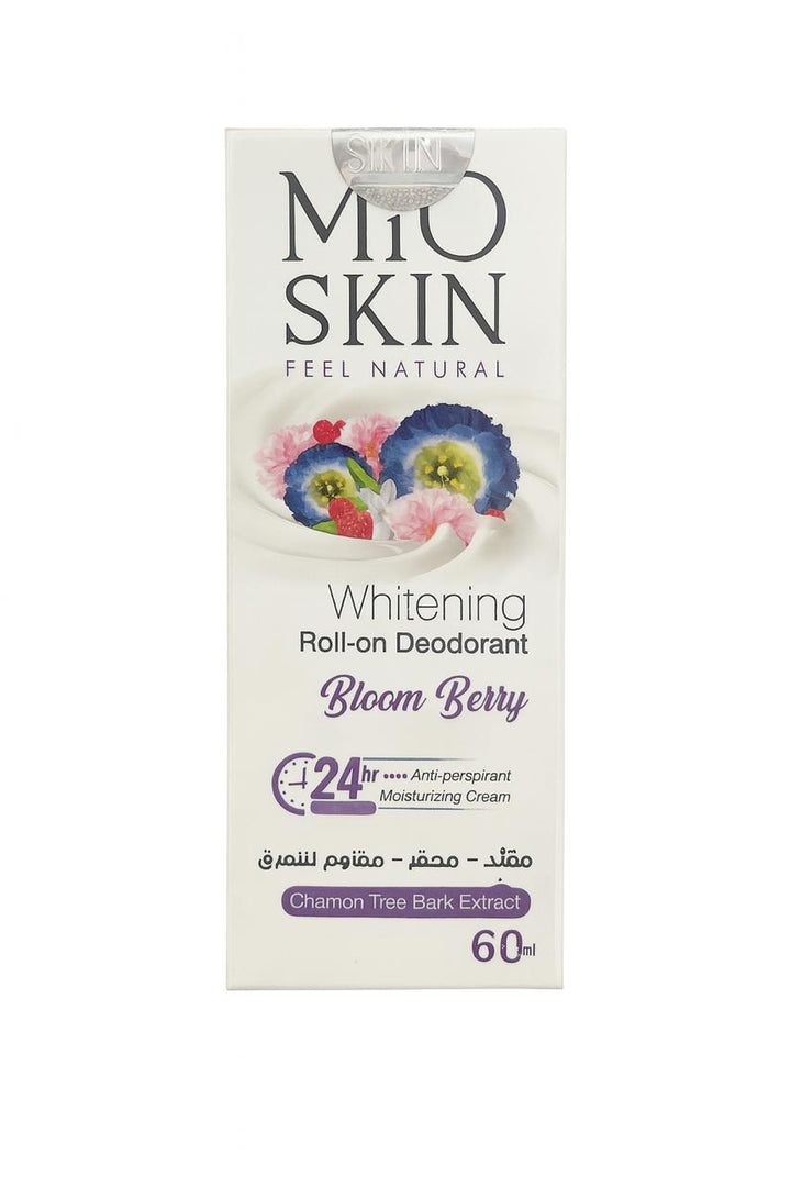 MIO SKIN Whitening Roll- On Deodorant 24hr Anti Perspirant Moisturizing Cream - 60ml|  ميو سكن مزيل تعرق رول ومبيض  لمدة 24 ساعة- 60 مل