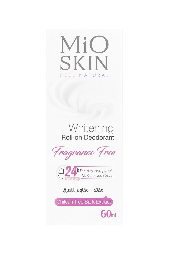 MIO SKIN Whitening Roll- On Deodorant 24hr Anti Perspirant Moisturizing Cream - 60ml|  ميو سكن مزيل تعرق رول ومبيض  لمدة 24 ساعة- 60 مل