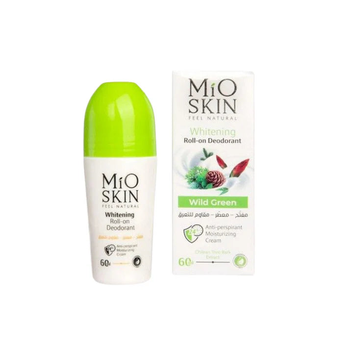 MIO SKIN Whitening Roll- On Deodorant 24hr Anti Perspirant Moisturizing Cream - 60ml|  ميو سكن مزيل تعرق رول ومبيض  لمدة 24 ساعة- 60 مل