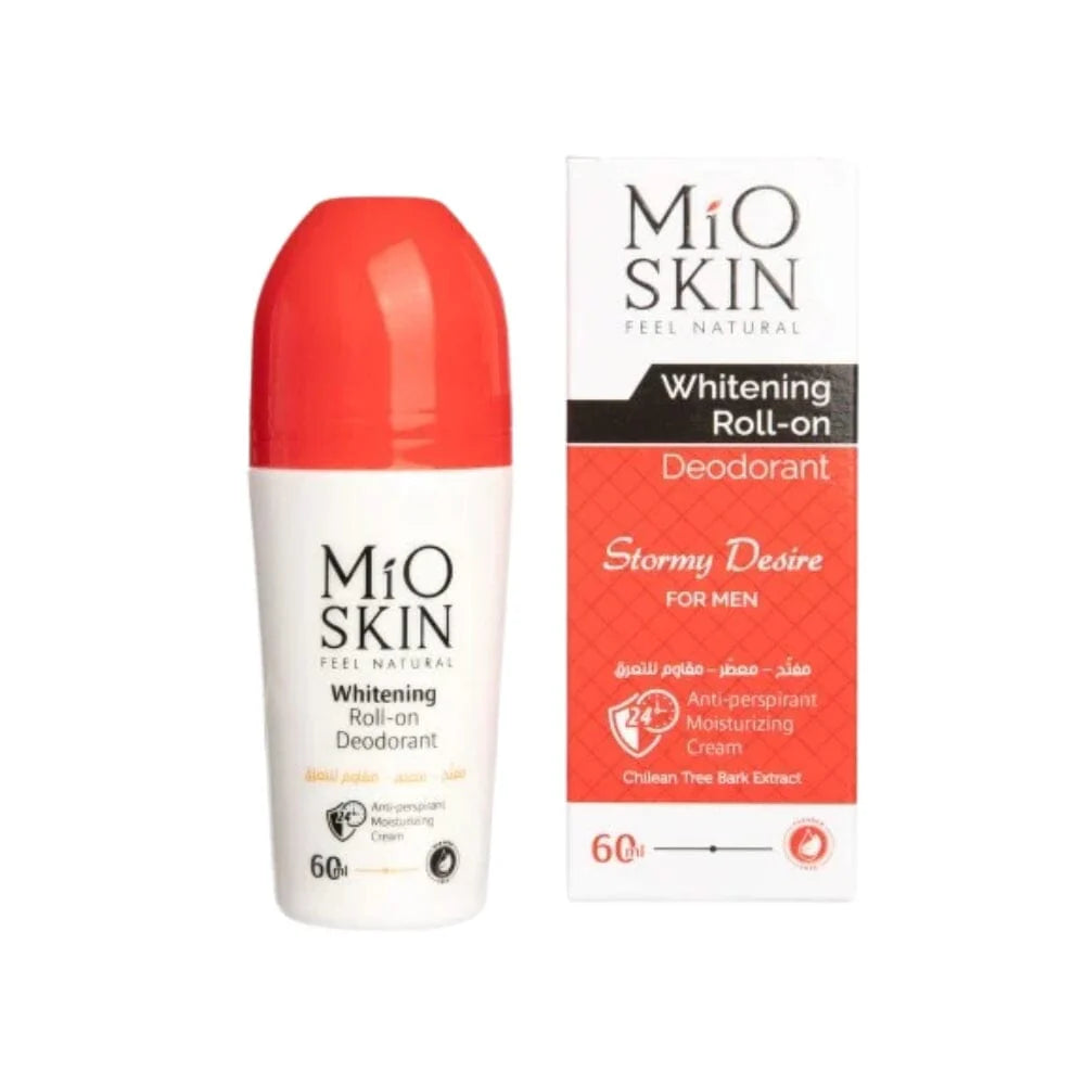 MIO SKIN Whitening Roll- On Deodorant 24hr Anti Perspirant Moisturizing Cream - 60ml|  ميو سكن مزيل تعرق رول ومبيض  لمدة 24 ساعة- 60 مل