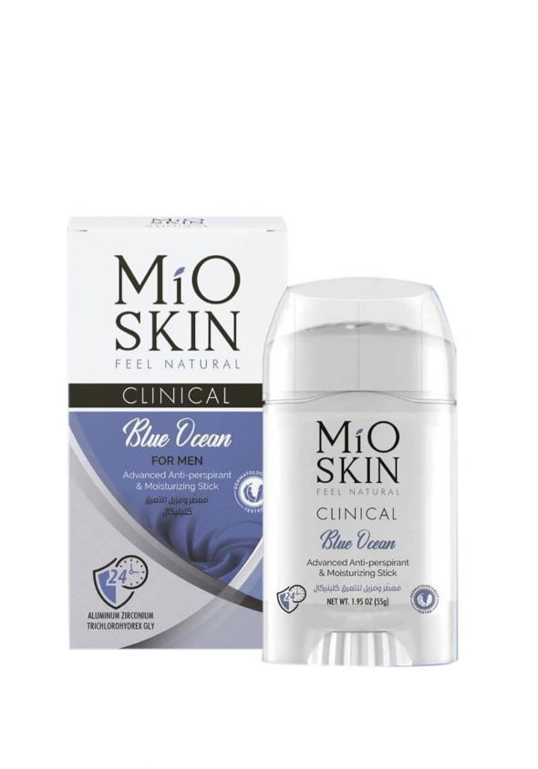 MIO SKIN Clinical Advanced Anti- Perspirant And Moisturizing Stick 24hr - 55g| ميو سكين مزيل تعرق ستيك 24 ساعة -55 غرام