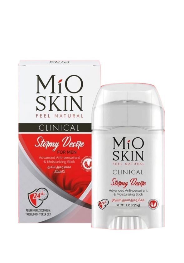 MIO SKIN Clinical Advanced Anti- Perspirant And Moisturizing Stick 24hr - 55g| ميو سكين مزيل تعرق ستيك 24 ساعة -55 غرام