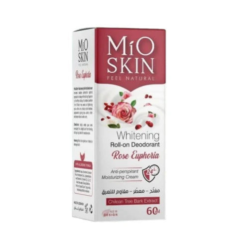MIO SKIN Whitening Roll- On Deodorant 24hr Anti Perspirant Moisturizing Cream - 60ml|  ميو سكن مزيل تعرق رول ومبيض  لمدة 24 ساعة- 60 مل