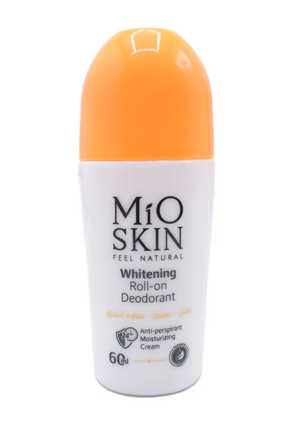 MIO SKIN Whitening Roll- On Deodorant 24hr Anti Perspirant Moisturizing Cream - 60ml|  ميو سكن مزيل تعرق رول ومبيض  لمدة 24 ساعة- 60 مل