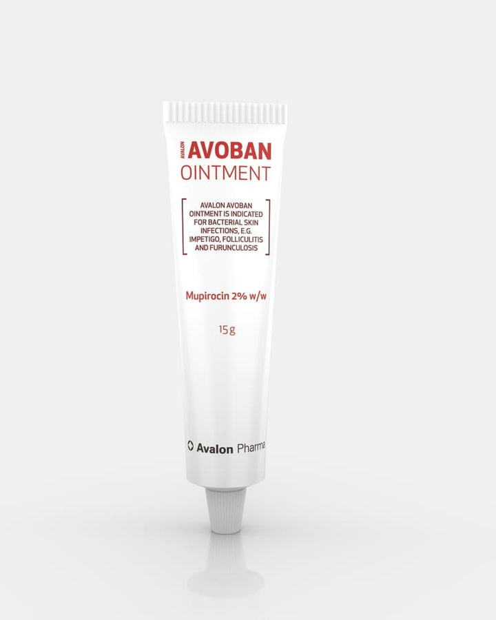 Avalon Pharma Avoban Ointment Mupirocin 2% - 15g | افالون فارما مرهم افابون 2% - 15 غ