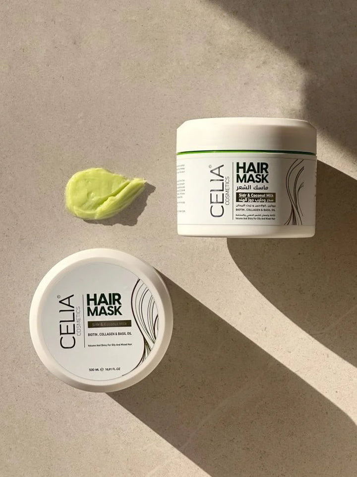 CELIA Hair Mask Sidr & Coconut Milk - 500ml| سيلينا ماسك الشعر بسدر وحليب جوز الهند  -500 مل