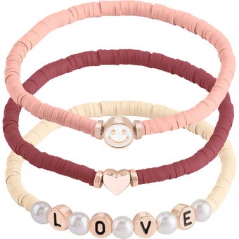 Essence Love It A Choco'lot Bracelet trio | ايسنس أساور لوف ايت شوكو