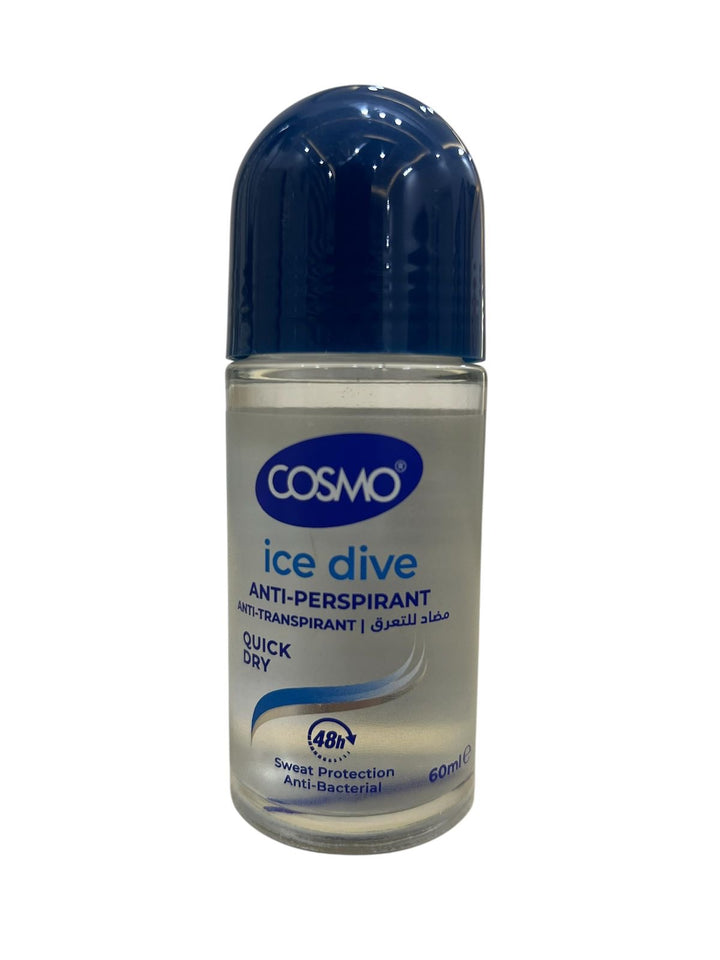 COSMO Quick Dry Anti-Perspirant Anti-Transpirant 48h - 60ml | كوزمو مزيل تعرق رول اون 48 ساعة سريع الجفاف - 60 مل