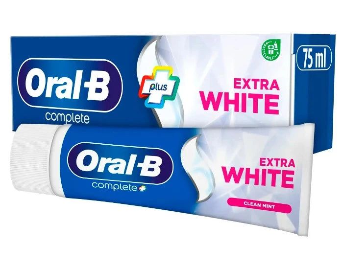 Oral-B Toothpaste extra white -  75ml | اورل بي معجون أسنان مبيض - 75 مل