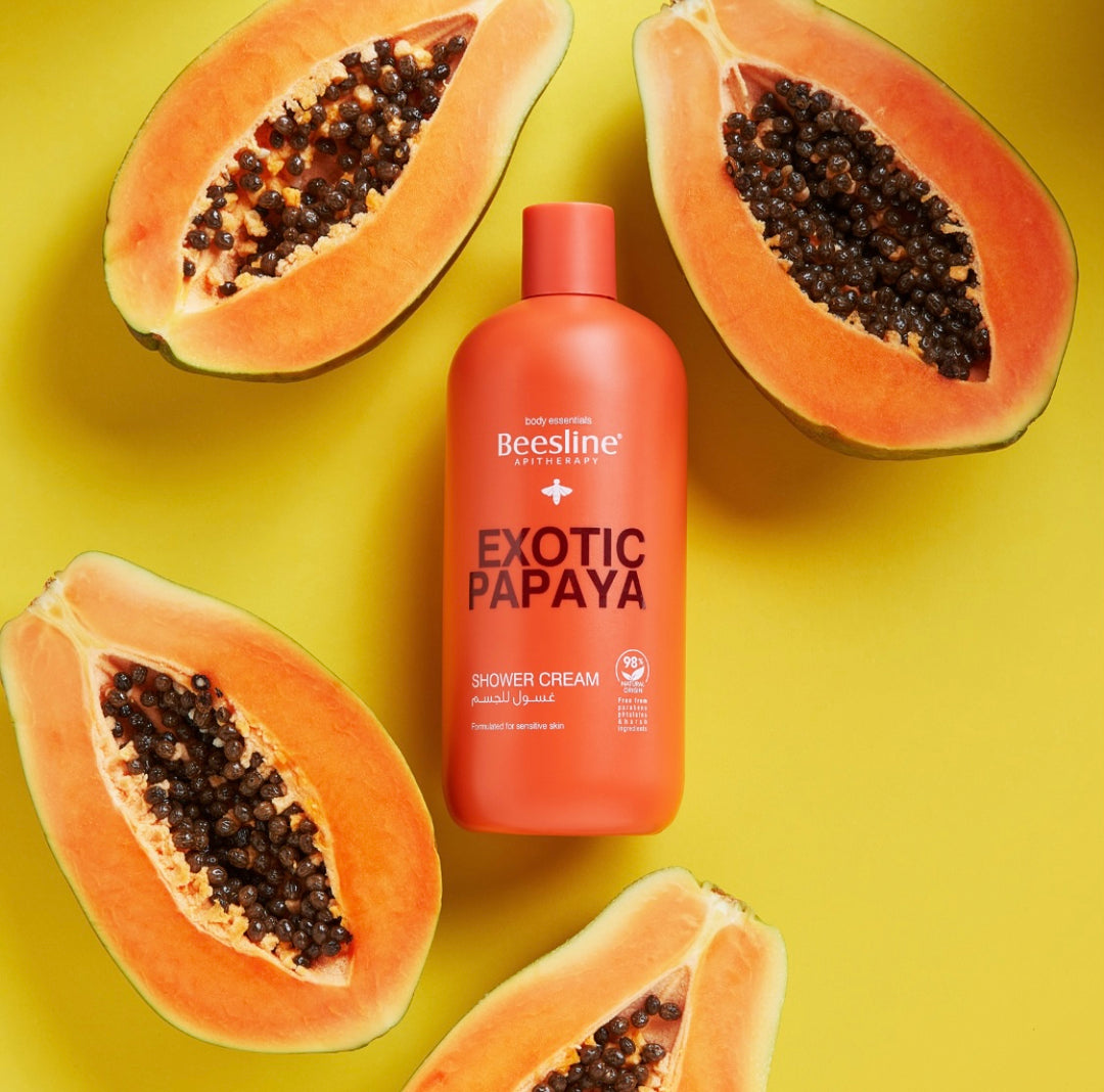 Beesline Exotic Papaya Shower Cream - 500ml | |بيزلين كريم استحمام بالبابايا - 500 مل
