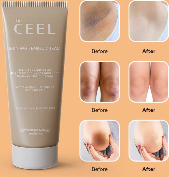 the CEEL Skin Whitening Cream For Face Body Private Parts - 50ml | ذا سيل كريم تفتيح للوجه وللجسم - 50 مل