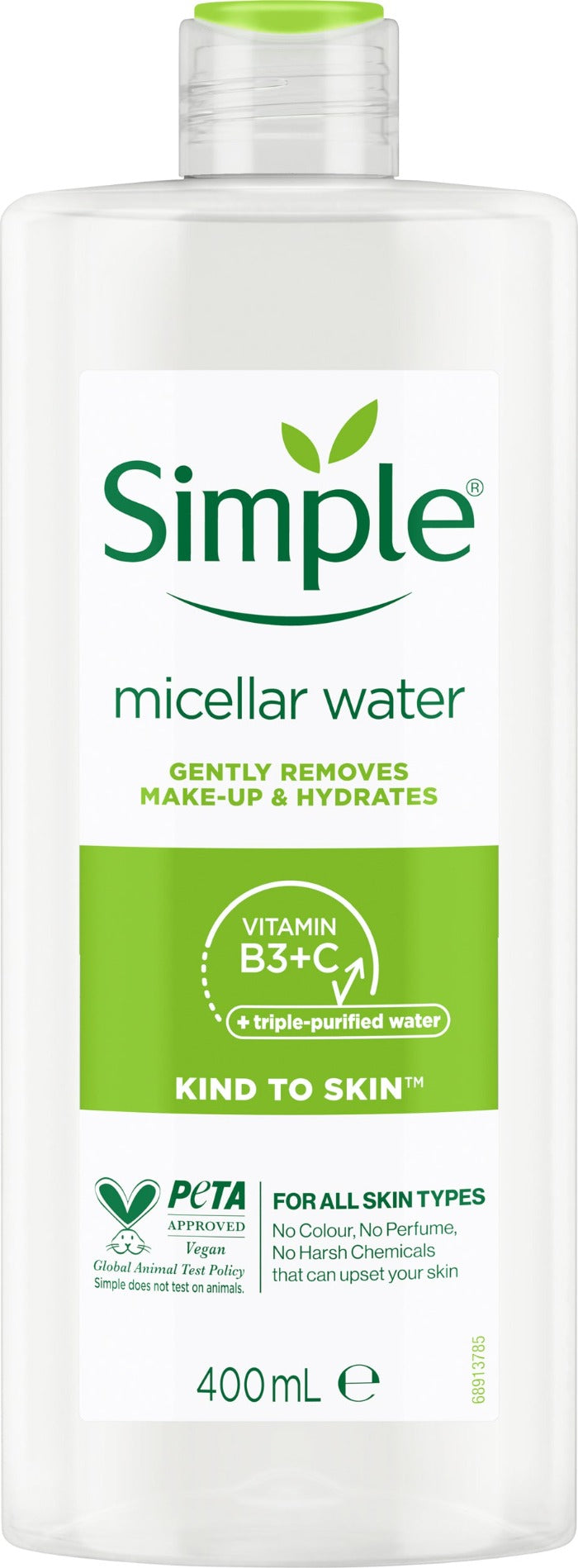 Simple Micellar Cleansing Water Kind To Skin - 400ml | سمبل منظف ماء ميسلير - 400 مل