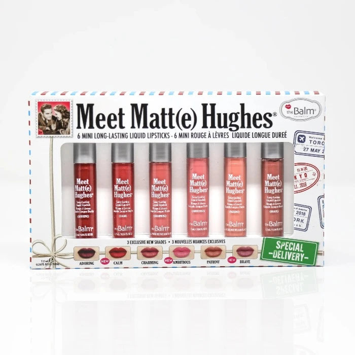 the Balm Meet Matt (e) Hughes Mini Kit - 6pcs | ذا بالم مجموعة أحمر شفاه بالحجم الصغير - 6 قطع