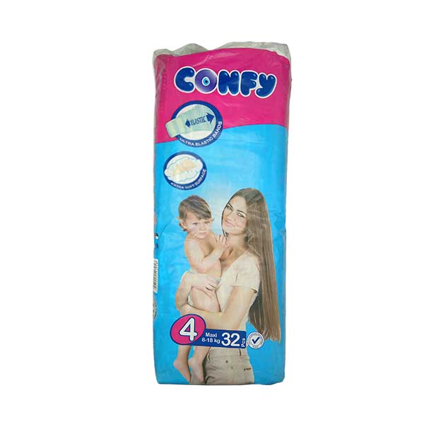 Confy 4 Maxi 8_18 kg 32 Pcs | كونفي 4 ماكسي 8-18 كجم – 32 قطعة