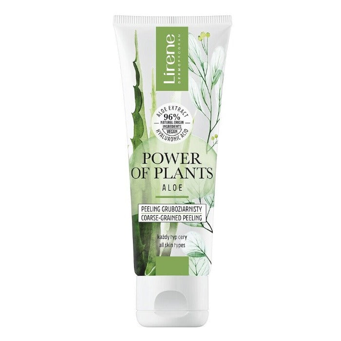 Lirene Power Of Plants Coarse-Grained Peeling  Aloe - 75ml | ليرين مقشر للوجه بالالوفيرا - 75 مل