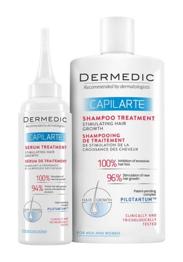 DERMEDIC Capilarte Stimulating Hair Growth Shampoo and Serum 150 + 300 ml | ديرمديك شامبو وسيروم مضاد لتساقط الشعر - 300 + 150 مل