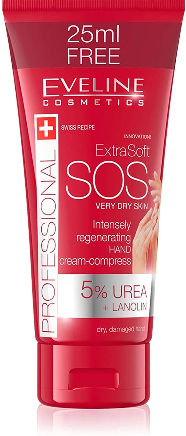 Eveline Extra Soft Sos 5% Urea Hand Cream - 100ml | ايفيلين كريم لليدين باليوريا - 100 مل