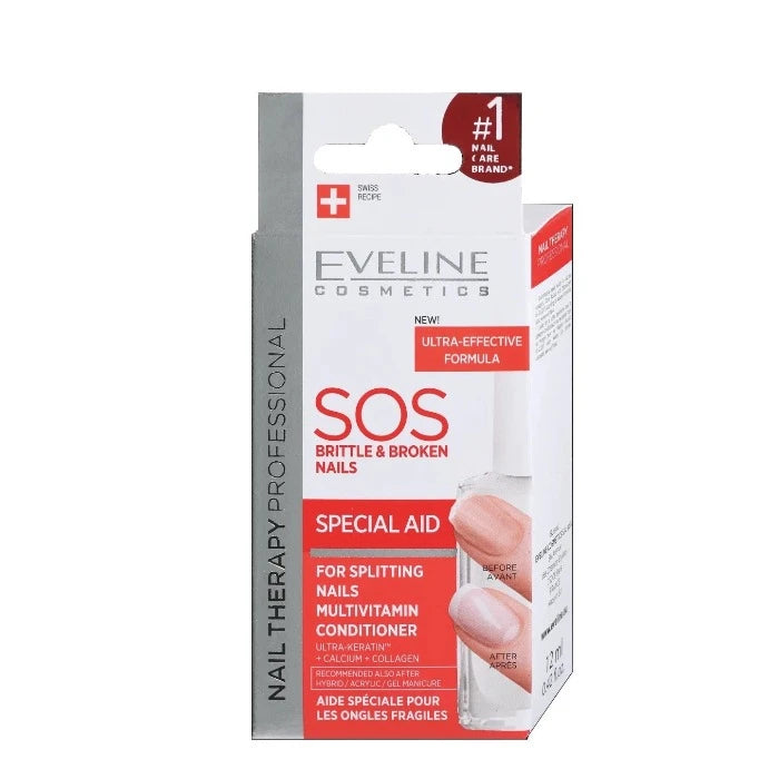 EVELINE Moisturizing vitamin to treat broken and brittle nails - 12ml | ايفلين بلسم لتقوية الأظافر - 122 مل