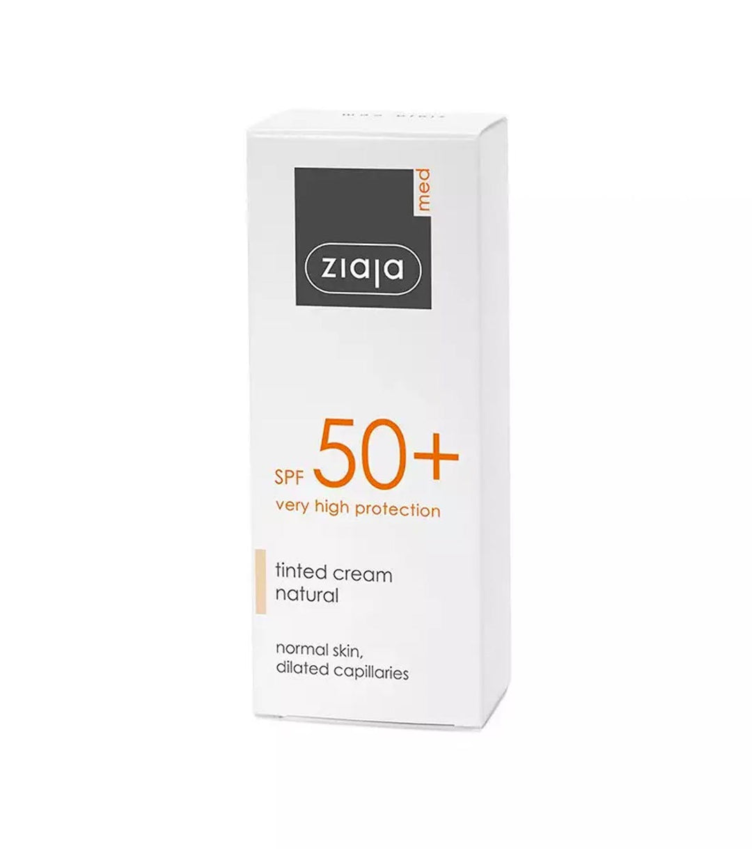 ziaja SPF50 Tinted Cream Natural Very High Protection Normal Skin - 50ml | جايا كريم واقي شمسي مع لون للبشرة العادية spf50+ - 50 مل
