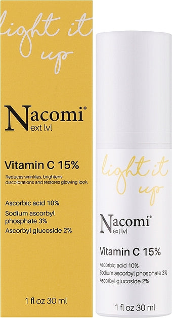 Nacomi Light It Up Vitamin C 15% - 30ml | ناكومي تونر فيتامين سي 15% للتفتيح - 30 مل