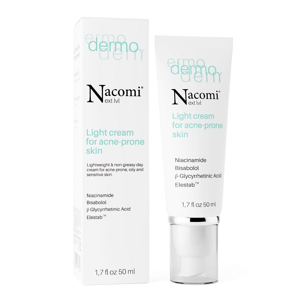 Nacomi Light Cream For Acne-Prone Skin - 50ml | ناكومي كريم خفيف للبشرة المعرضة لحب الشباب - 50 مل