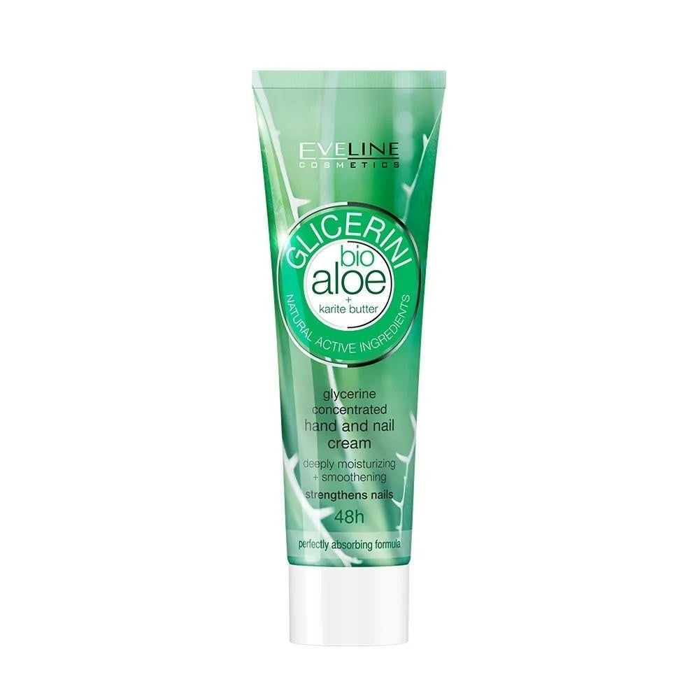 Glicerini Hand And Nail Cream With Aloe Vera - 100ml | ايفيلين كريم لليدين بالالوفيرا - 100 مل