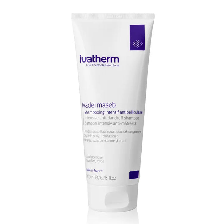 ivatherm Ivadermaseb Intensive Dandruff Shampoo - 200ml | ايفاثيرم شامبو مضاد للقشرة - 200 مل