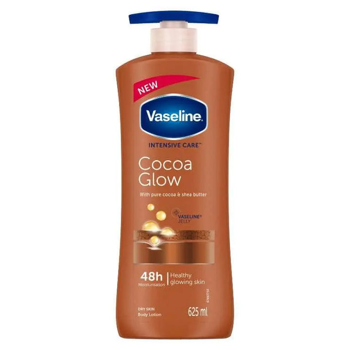 Vaseline Intensive Care Cocoa Glow Body Lotion- 625 ml | فازلين لوشن للجسم بزبدة الكاكاو - 625 مل
