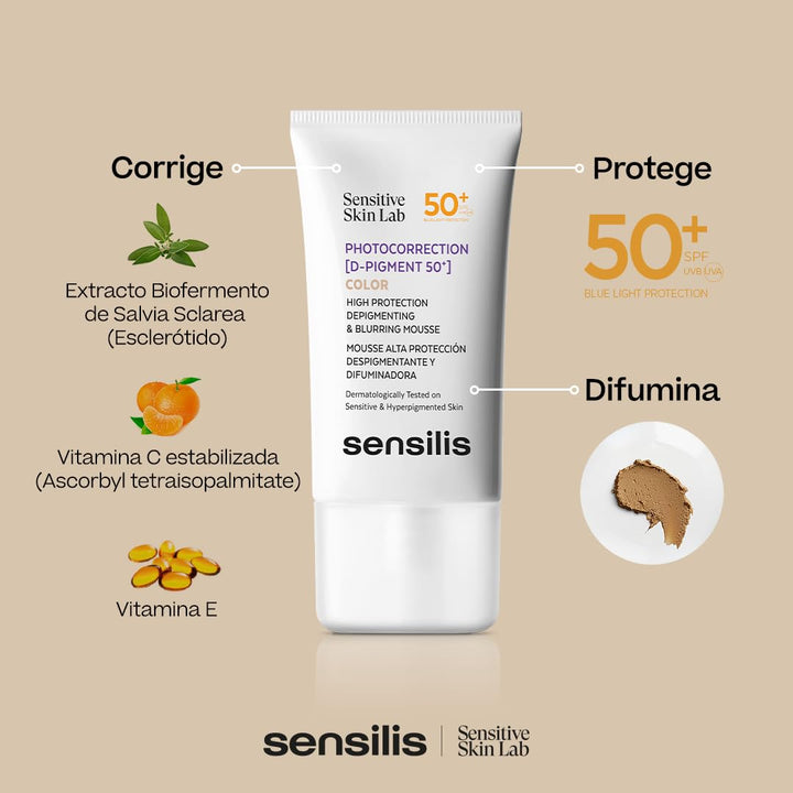 Sensilis Photocorrection D-Pigment 50+ - 40ml | سينسيليس واقي شمسي فوتو كوريكشن - 40 مل
