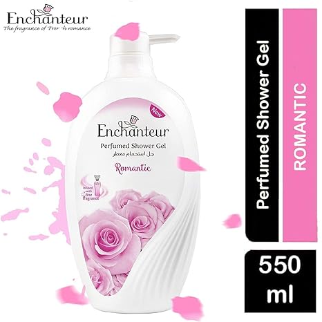 Enchanteur Perfumed Shower Gel Romantic - 550ml| انشانتر جل استحمام للجسم ومعطر -500مل