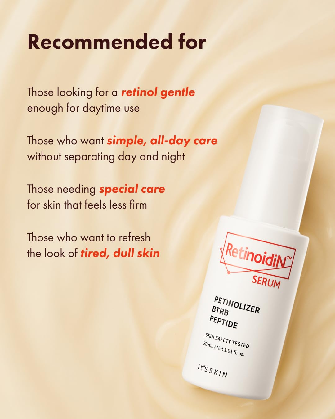 It'S SKIN Retinoidin Serum mit Retinoid & Peptiden - 30ml | اتس سكين سيروم الريتينول والببتيدين - 30 مل