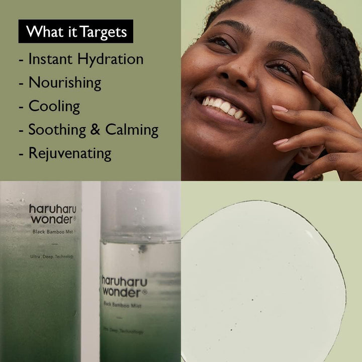 HaruHaru WonderBlack Bamboo Mist - 80ml| هارو هارو وندر مرطب للوجه -80 مل