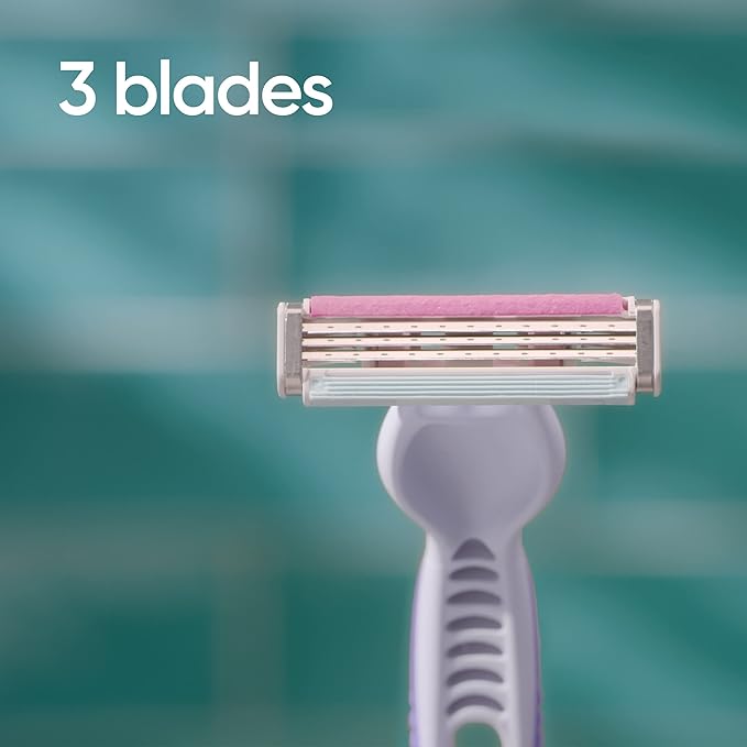 Gillette Venus 3 Razors with 3 Blades and Moisture Strip - 4p | جيليت حلاقة فينوس 3 بثلاثة شفرات وشريط ترطيب - 4 قطع