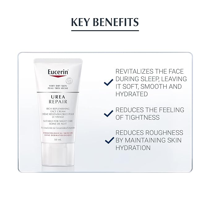 Eucerin Replenishing Face Cream 5% Urea - 50ml | يوسيرين كريم 5% باليوريا - 50 مل