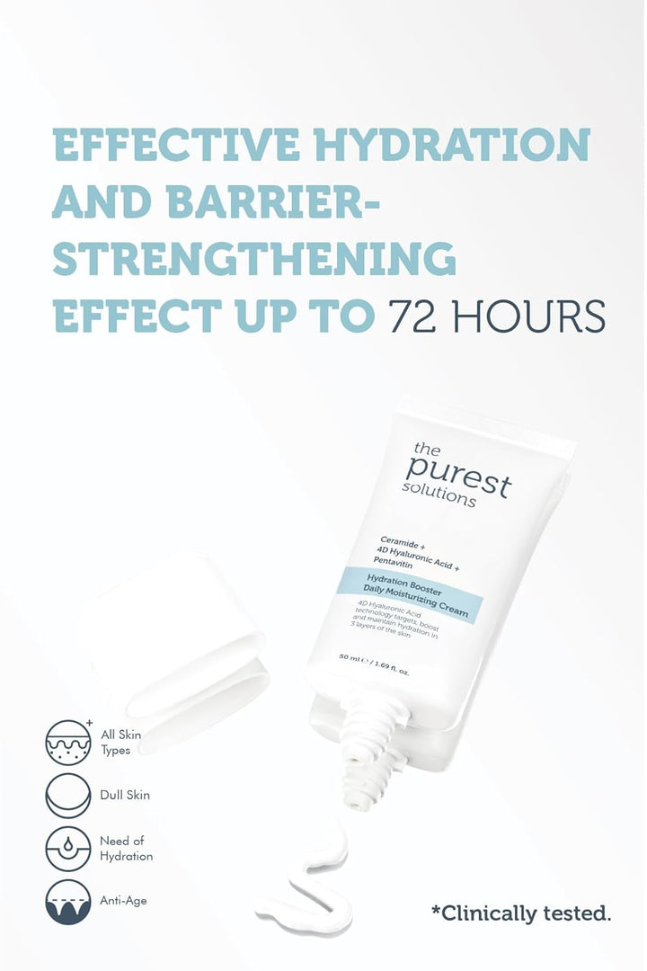The Purest Solutions Hydration Booster Daily Moisturizing Cream - 50ml | ذا بيورست كريم ترطيب يومي - 50 مل