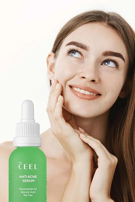 the CEEL Anti Acne Serum Niacinamide Elargonium Graveolens Tea Tree - 30ml | ذا سيل سيروم للحب بزيت شجرة الشاي والنياسيناميد - 30 مل