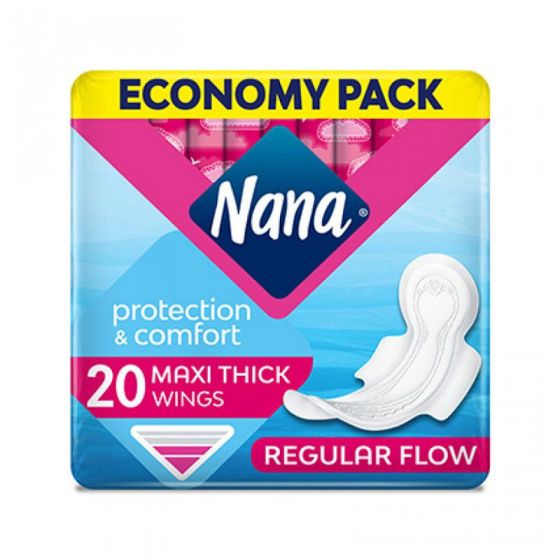 Nana Protection & Comfort Maxi Thick - 20pads | نانا فوط نسائية ماكسي ثيك - 20 قطعة