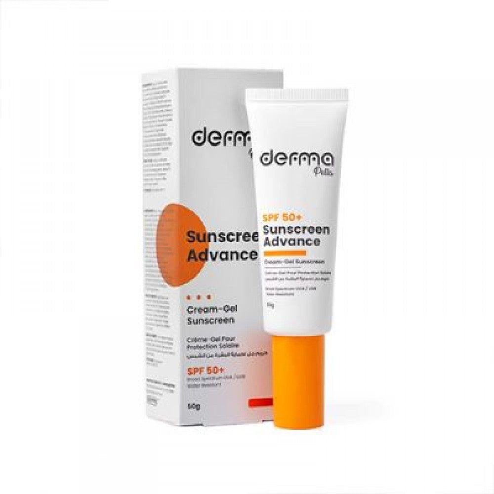 derma Pella Sunscreen Advance Cream-Gel - 50g | ديرما بيلا كريم جل واقي شمسي - 50 غرام