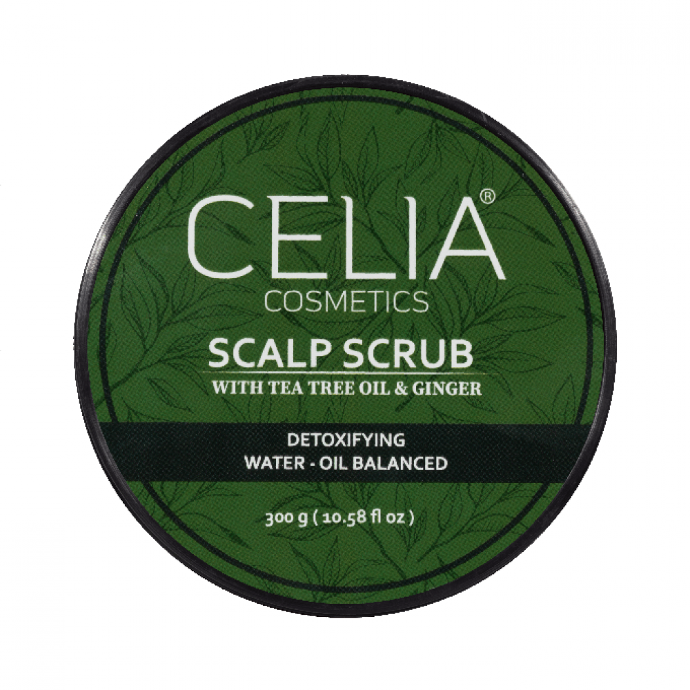 CELIA Scalp Scrub Tea Tree Oil & Ginger - 300g | سيليا مقشر فروة الرأس بزيت شجرة الشاي و الزنجبيل - 300 غرام