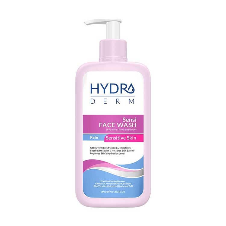 Hydr derm face wash gel for sensitive skin - 350ml | هيدروديرم غسول جل للوجه مناسب للبشرة الحساسة - 350 مل